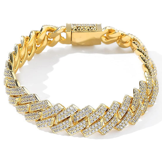 Iced Out Stainless Steel Waterproof Bracelet: Luxury Redefined